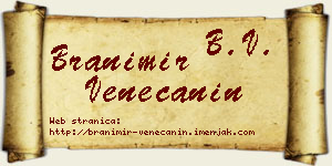 Branimir Venečanin vizit kartica